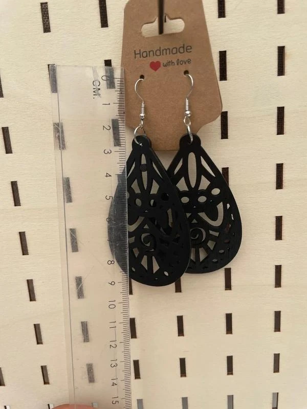 Boucles d’oreilles en bois modèle 5 – photo 2